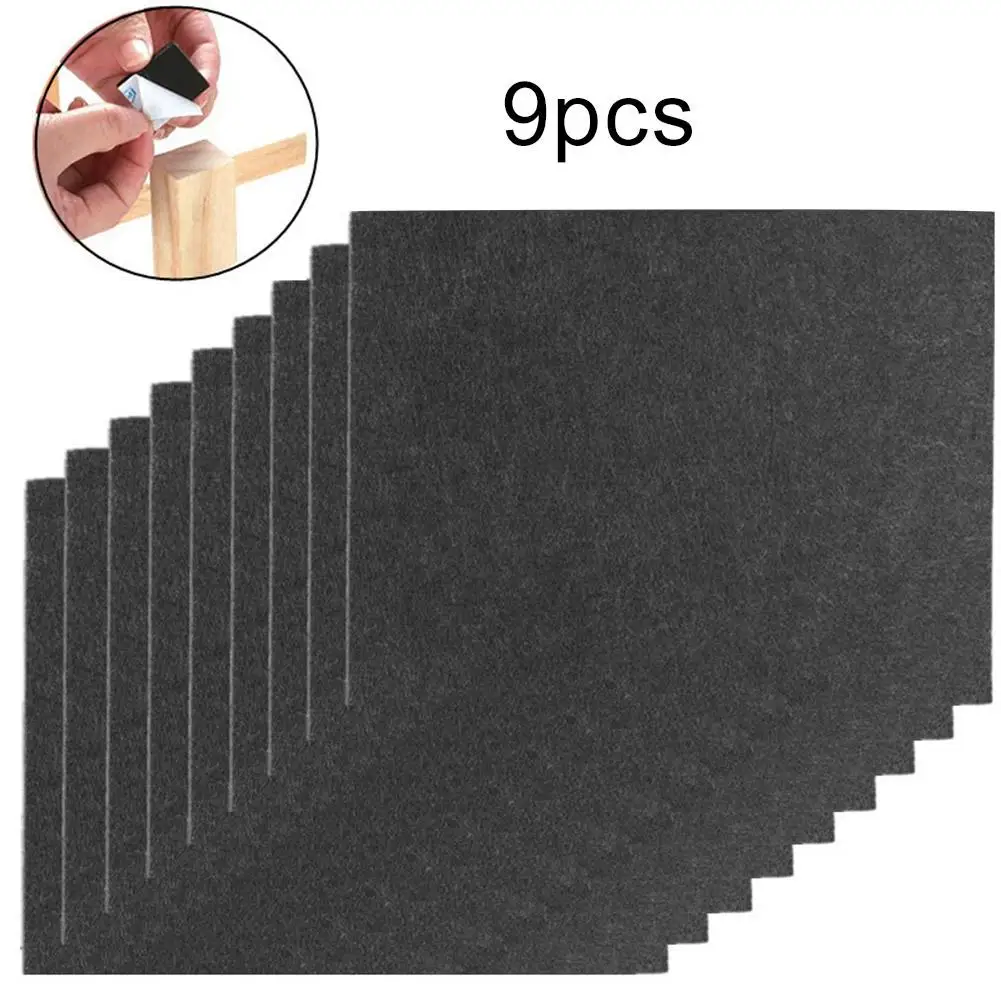 

9Pcs Cuttable Self Adhesive Felt Furniture Foot Pad Non-slip Floor Protector Mat
