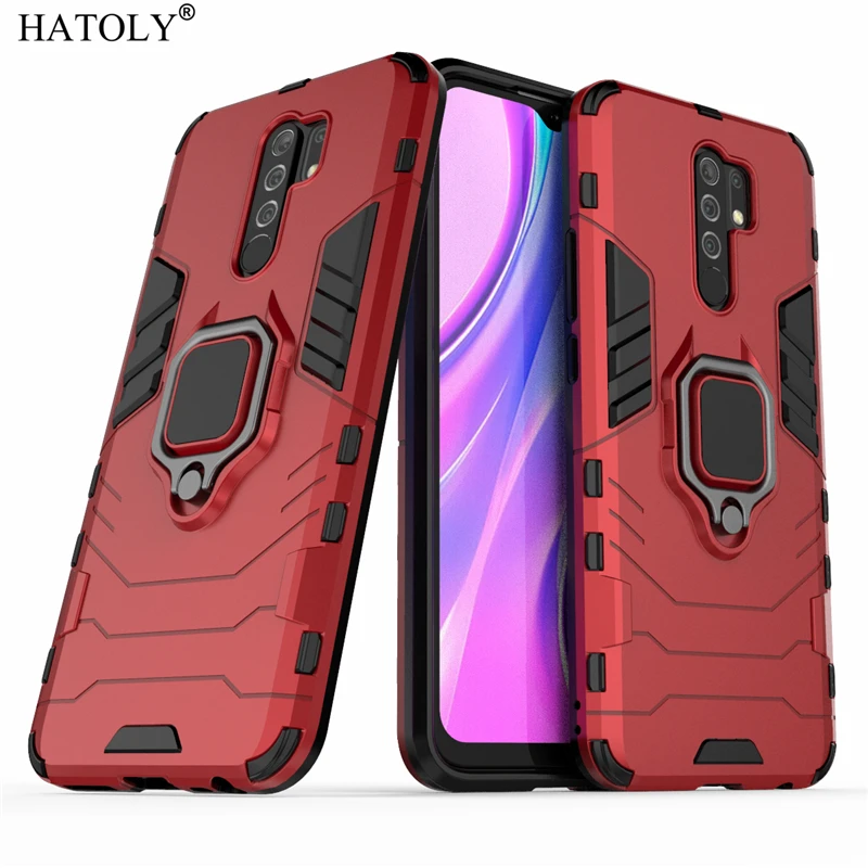 for xiaomi redmi 9 case redmi 9a 9c poco x3 nfc cover shockprrof ring bracket cases silicone hard armor cover for xiaomi redmi 9 free global shipping