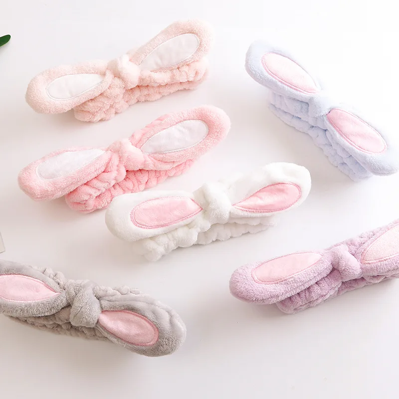 

Hot Seller Korean Style New Plush Wire Rabbit Ears Hair Band Girls Fashion Cute Face Wash Makeup Facial Mask Hair Band
