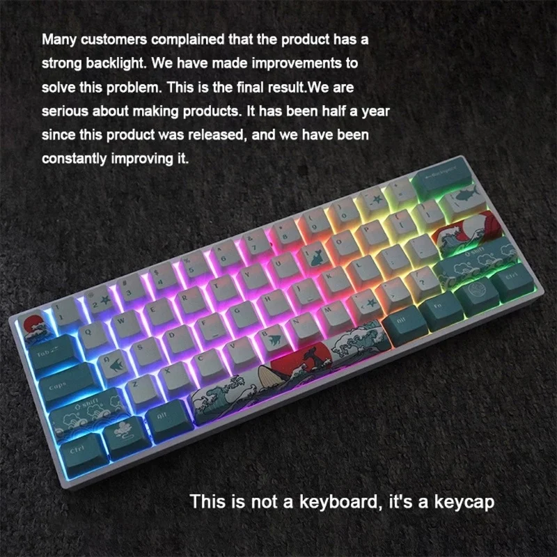 

71 Sea Coral Ukiyo-e Keycap OEM Keycap GH60 XD64 DZ60 GK61 GK64