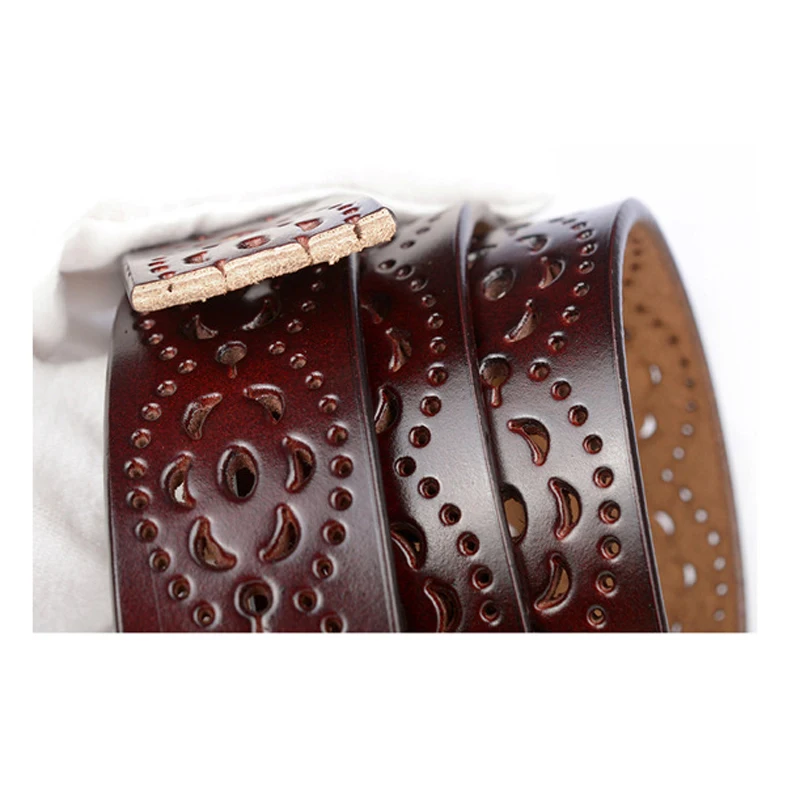 Женские ремни из натуральной воловьей кожи с пряжкой модные стильные высшего