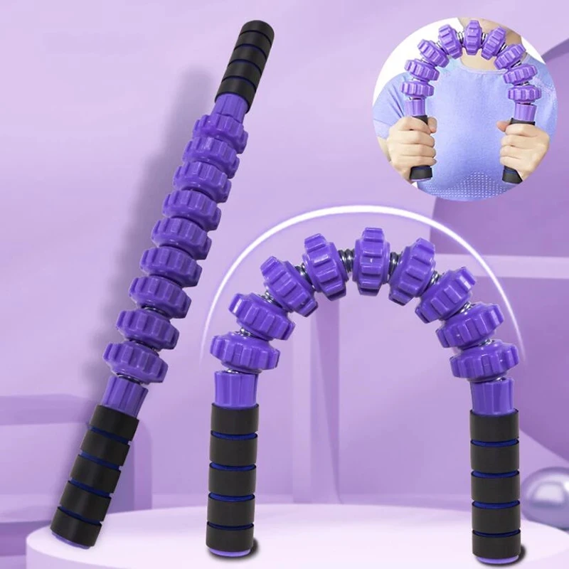 

Massage Roller Foot Massager Bendable Stick Yoga Roller Massager Fitness Multifunction Column Arm Leg Muscle Relaxation