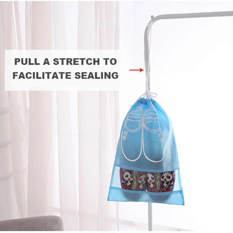 Водонепроницаемая сумка для обуви дорожная Портативная хранения на шнурке