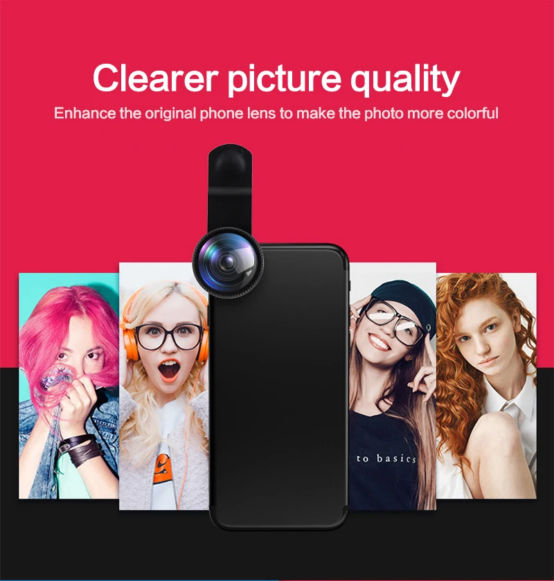 

Fisheye Lens 3 In 1 Lenses Mobile Phone Clip Lens Wide Angle Lens Camera Macro For IPhone Xiaomi Huawei Lenovo Phone Camera