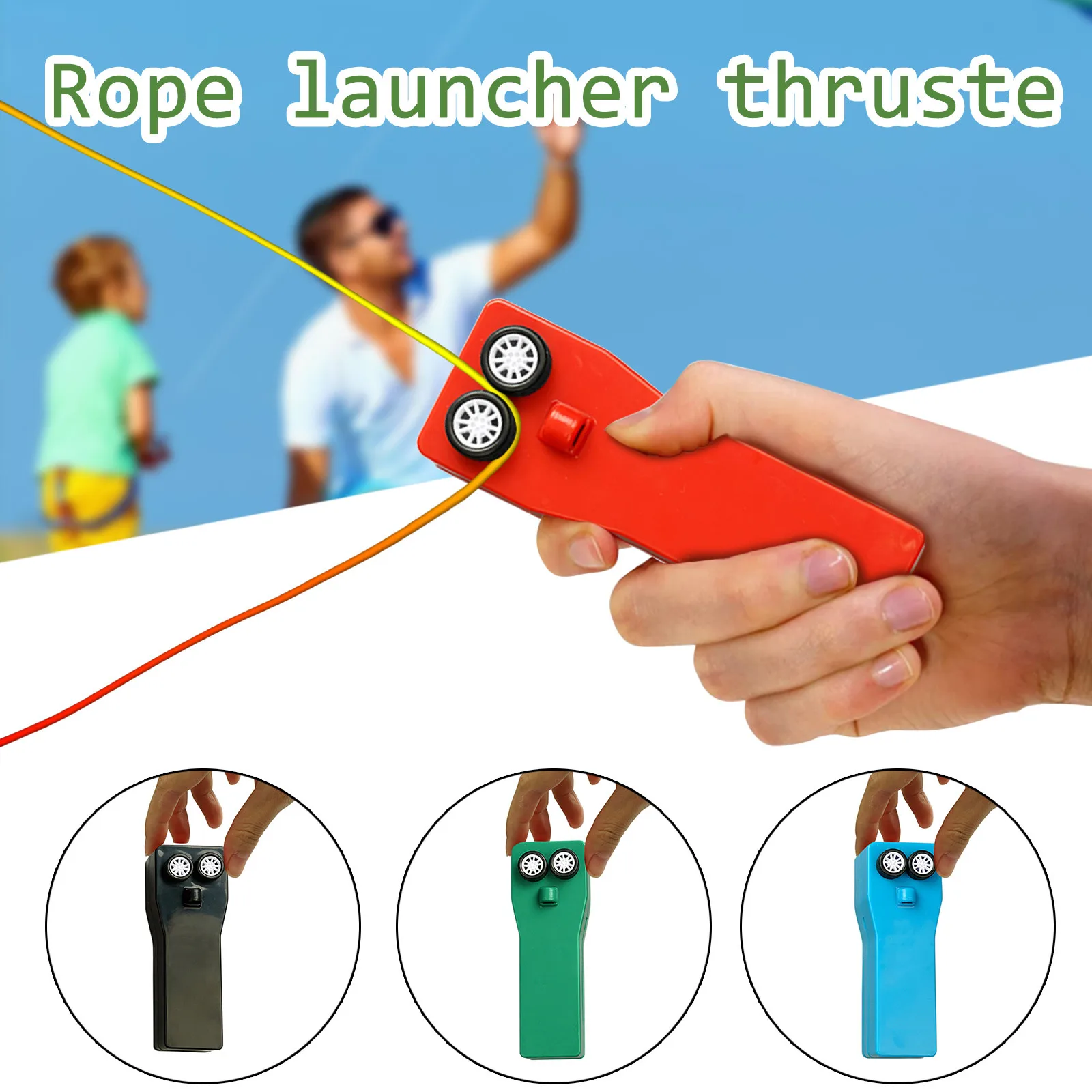 Rope Launcher Propeller With Rope String Controller Creative Electric Rope Propeller Toy For Zipstring All Ages enlarge