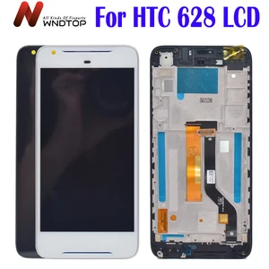 new for htc desire d628 lcd display touch screen digitizer assembly mobile phone replacement parts for htc 628 screen with frame free global shipping