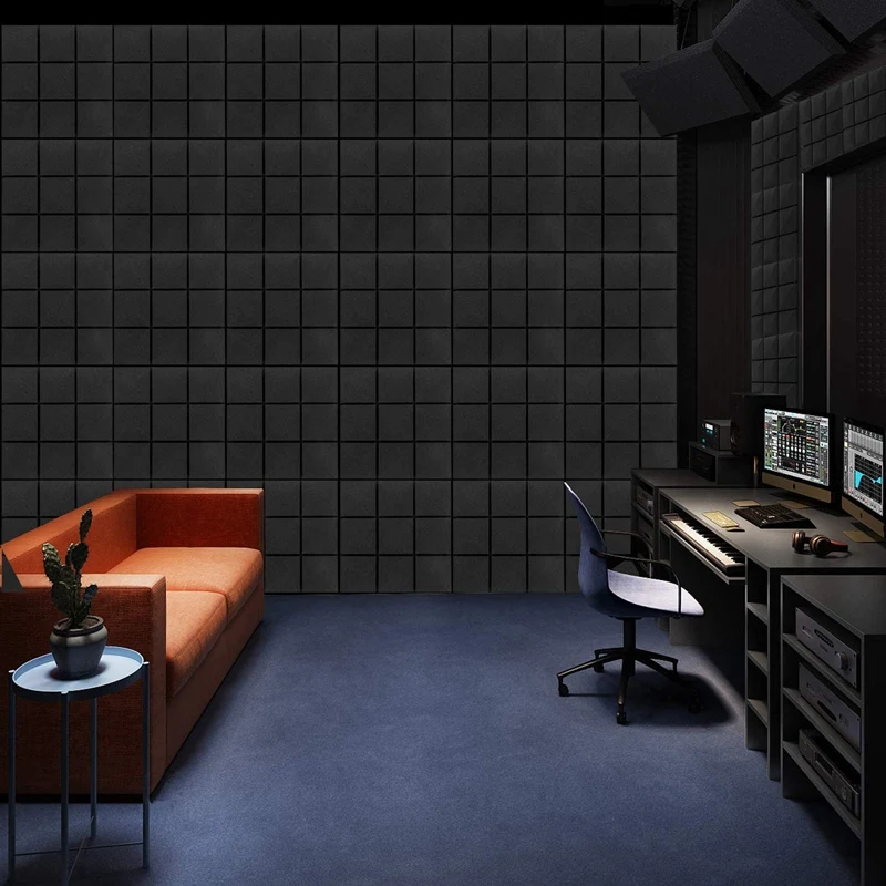 

12PCS Acoustic Soundproof Foam Sound Proof Padding Treatment for Studio Acoustic Echo Bass Insulation 12 x 12 x 2 Inch