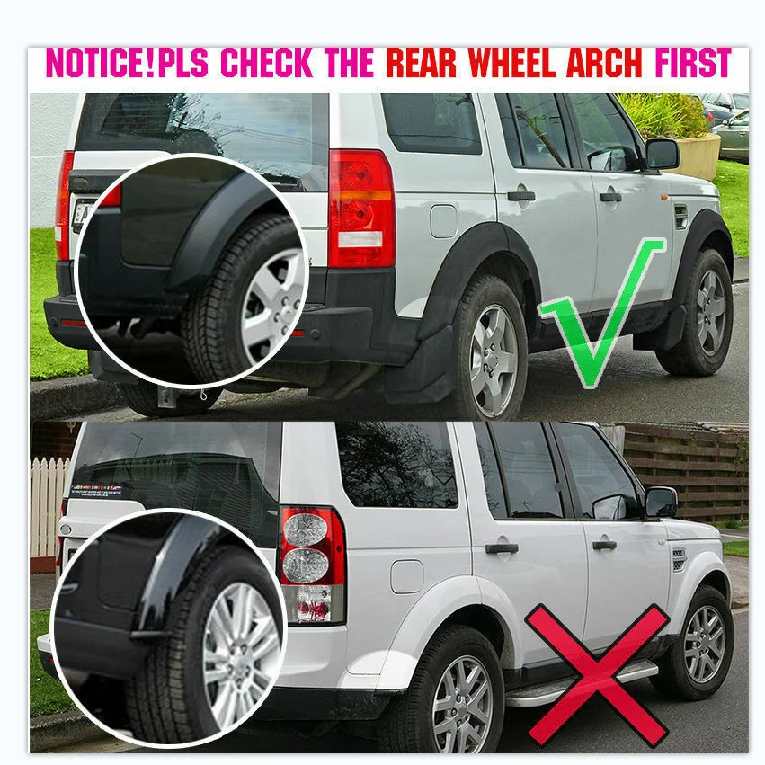 Для 2005-2009 Land Rover LR3 обнаружения 3 брызговики автомобиля арок 4 шт. литой Брызговики