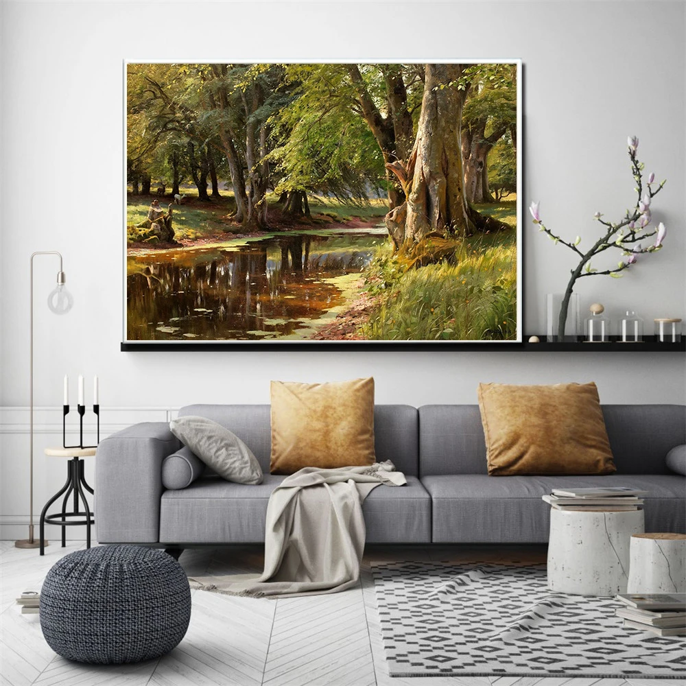 Дания Абстрактная живопись масляная искусство холст печать медведь животное