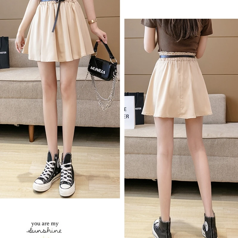 

Half-length skirt women 2021 new high-waist a-line flower bud skirt