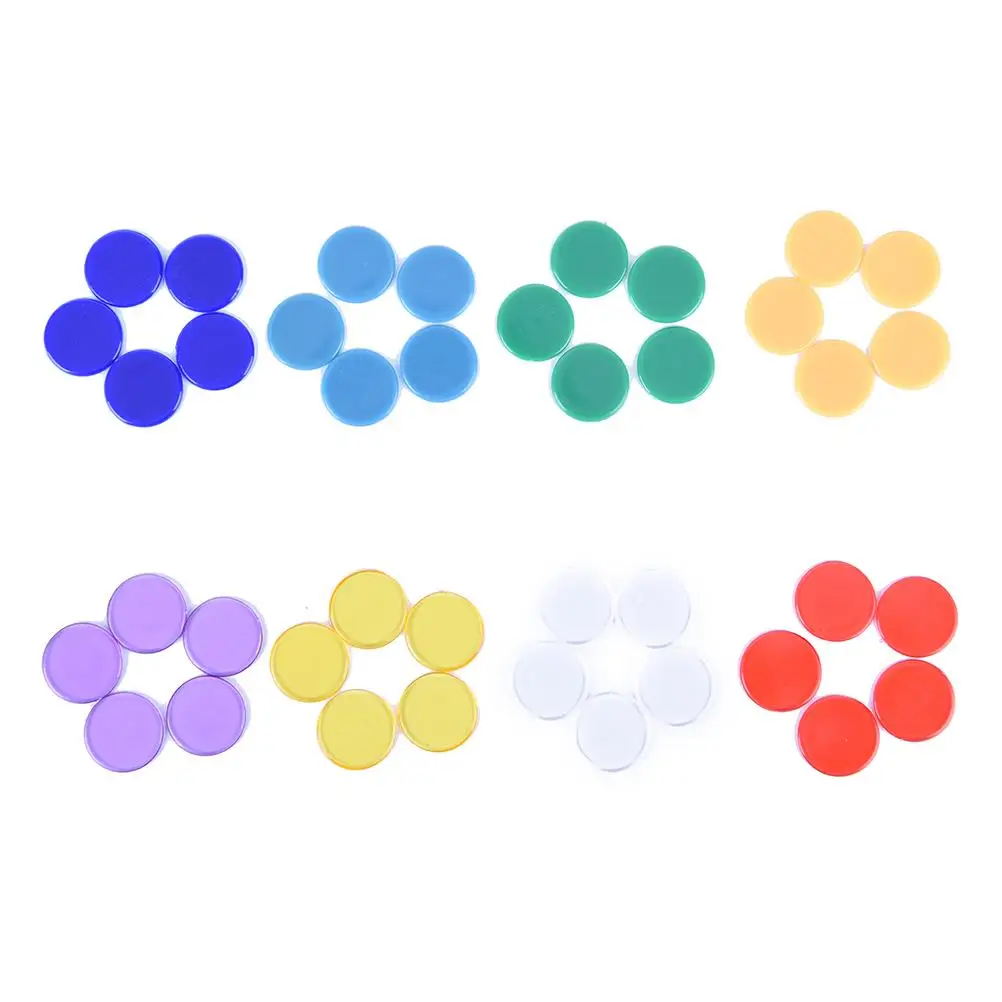 100pcs/bag PRO count bingo chips markers for game cards 1.5cm *0.1cm | Спорт и развлечения