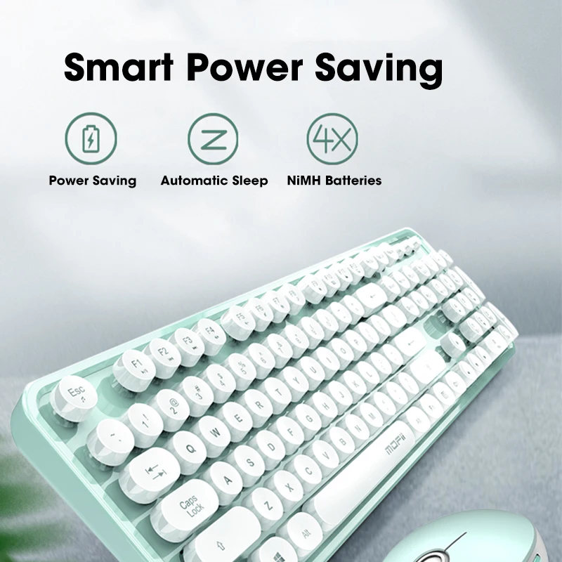 mofii wireless keyboard and mouse combo usb multimedia girl 104 keycaps keyboard and mouse set for mac computer desktop laptop free global shipping
