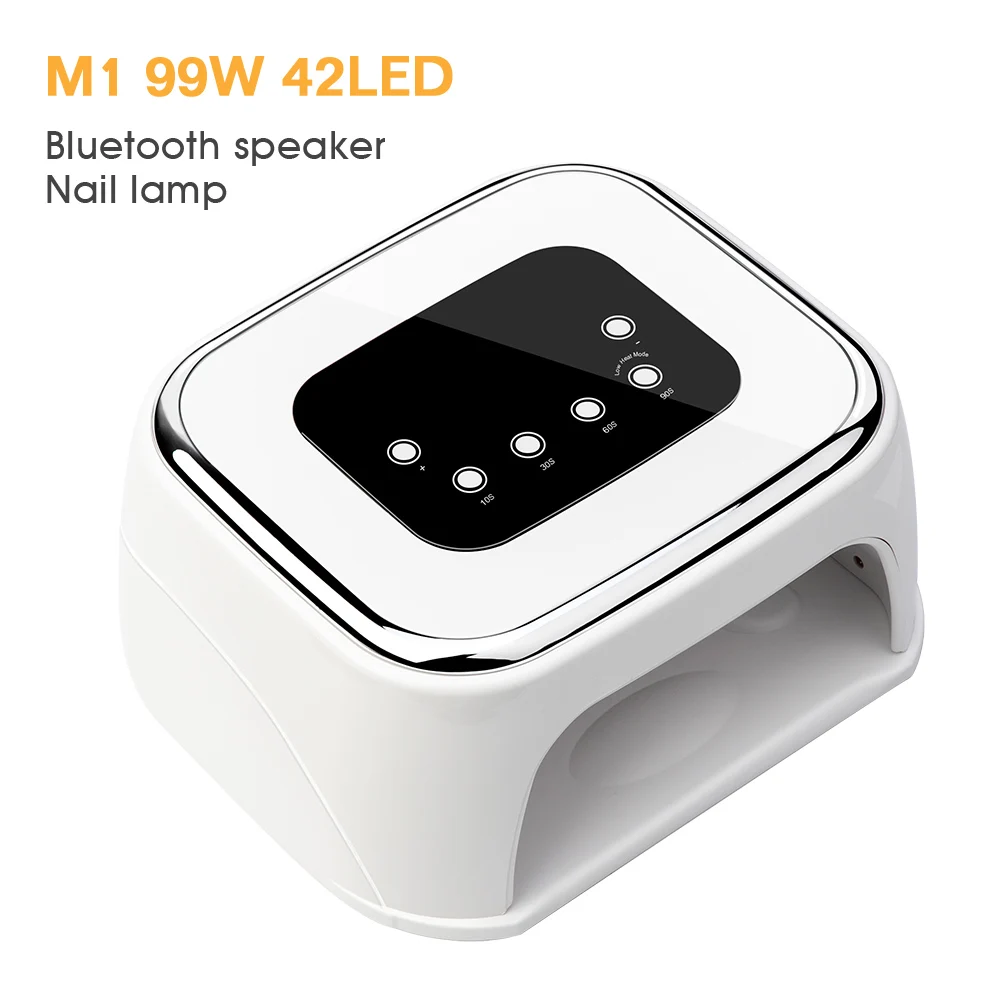 Bluetooth Player UV Nail Lamp 99W Nail Polish Dryer 42LEDs Nail Curing Light Auto Sensing LED Lamp For Nails Music Player
