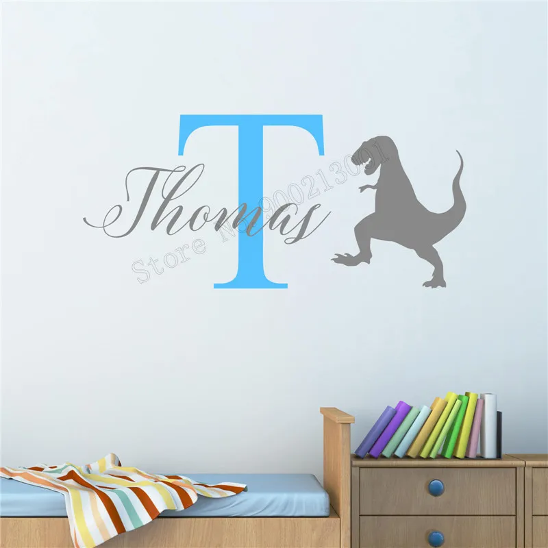 

Настенные украшения Dinosour с капюшоном персонализированные настенные игровая наклейки для детской дизайн Съемный Плакат красоты детская ор...