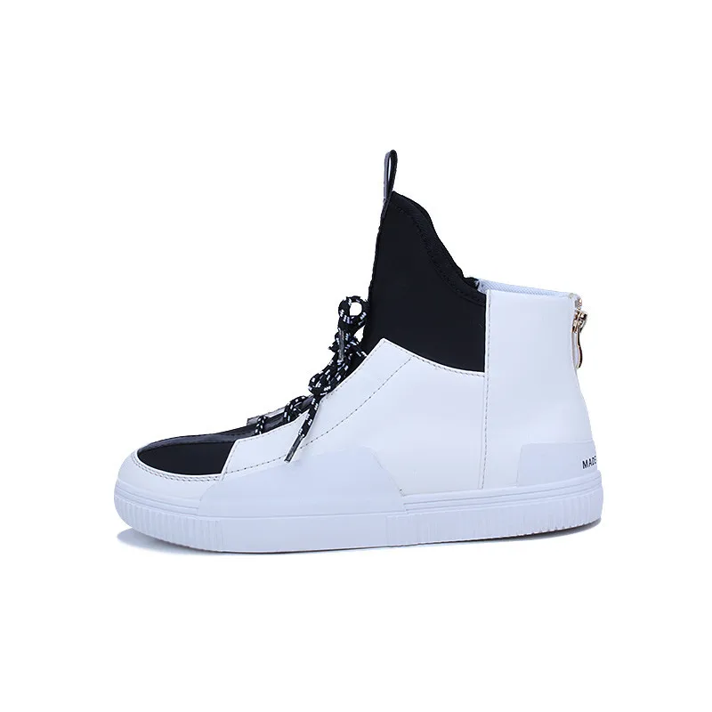 Высокие кроссовки Мужская модная танцевальная обувь в стиле хип хоп Кожаная