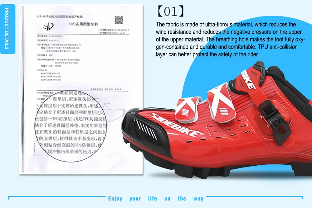 Sidebike cycling shoes MTB bicycle profession riding lock shoes Wear-resistant antiskid Breathable Multi-color optional