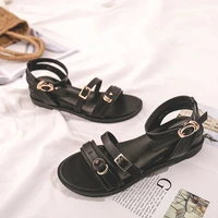 2021 woman summer sandals for women shoes ankle strap soft comfy women sandals wedge low heels shoes thick bottom ladies sandals