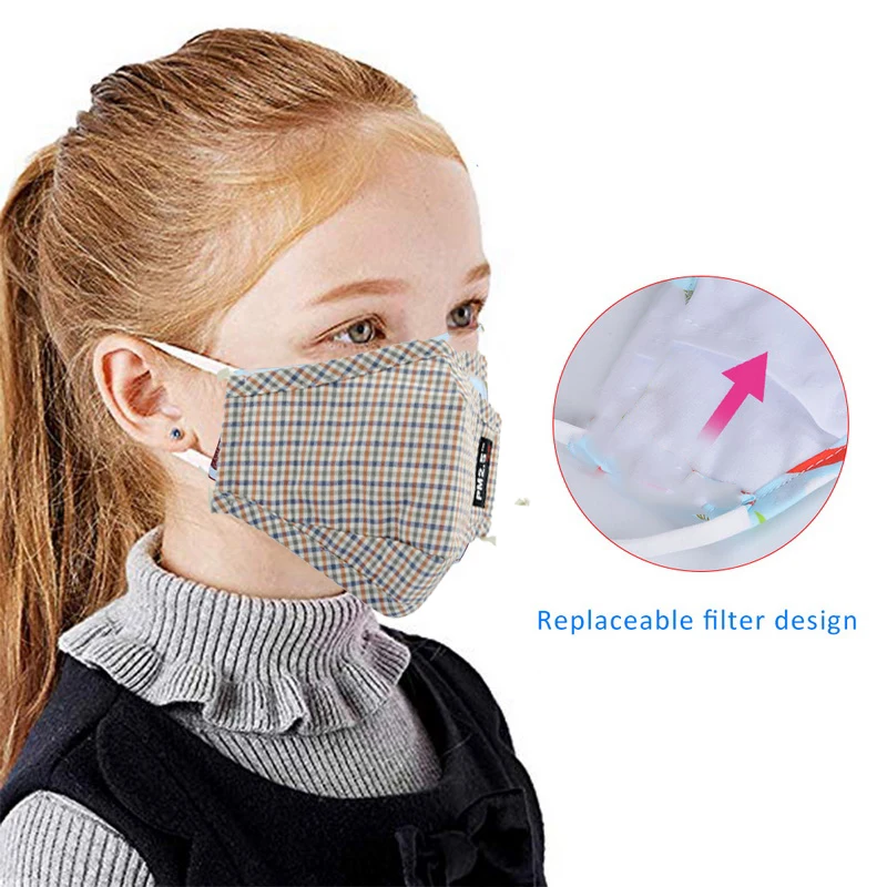 PM2.5 маска для защиты от пыли мальчиков и девочек детская лица с фильтром 2