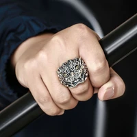sterling silver ring mens jewelry fashion fashion hip hop fortune s925 full silver european and american punk stylesterling sil