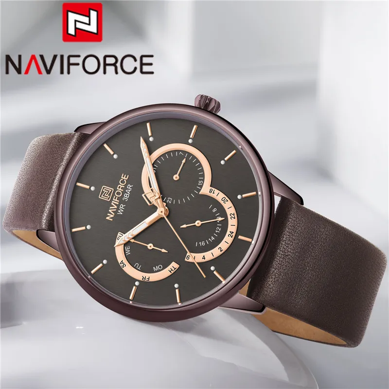 NAVIFORCE Лидирующий бренд роскошные мужские наручные часы спортивные военные