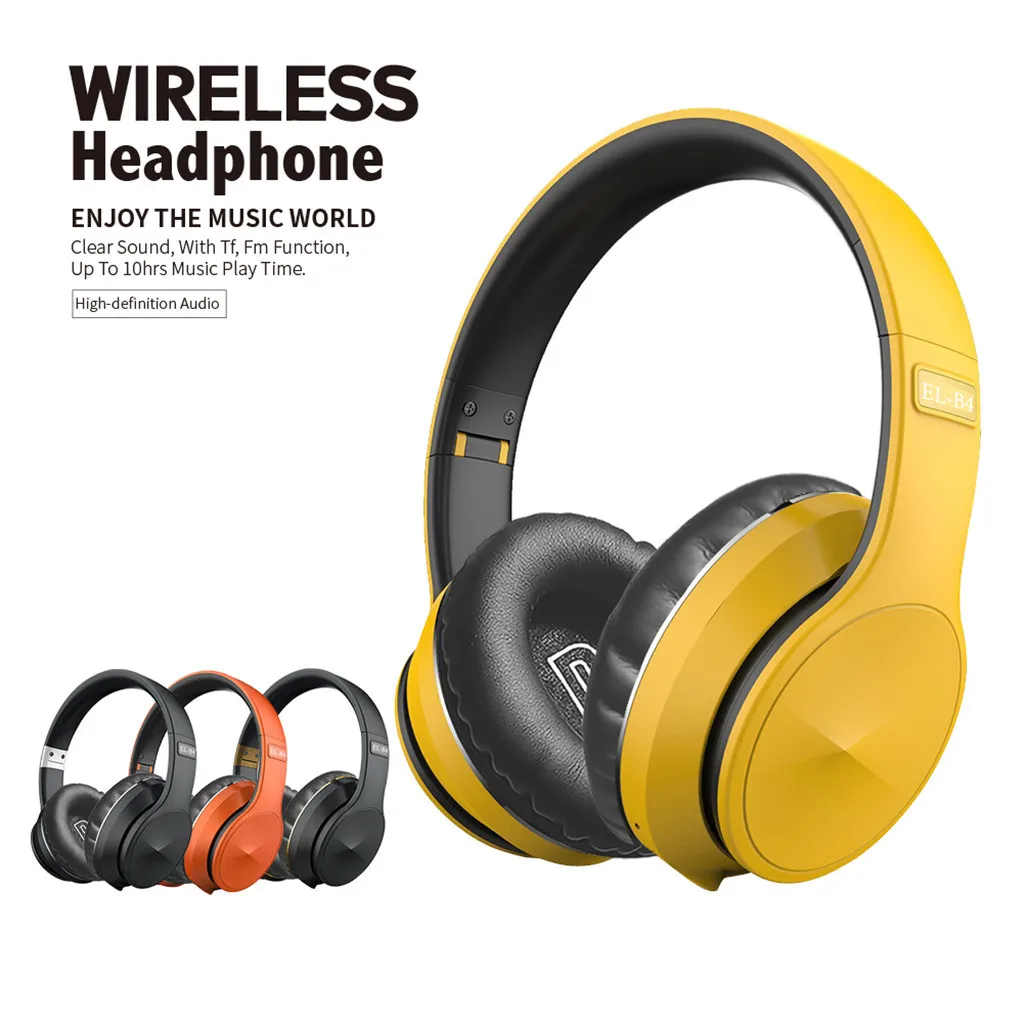 

B4 Wireless Headphone Foldable Stereo Sport Bluetooth 5.0 Headset Support TF Card FM Radio AUX