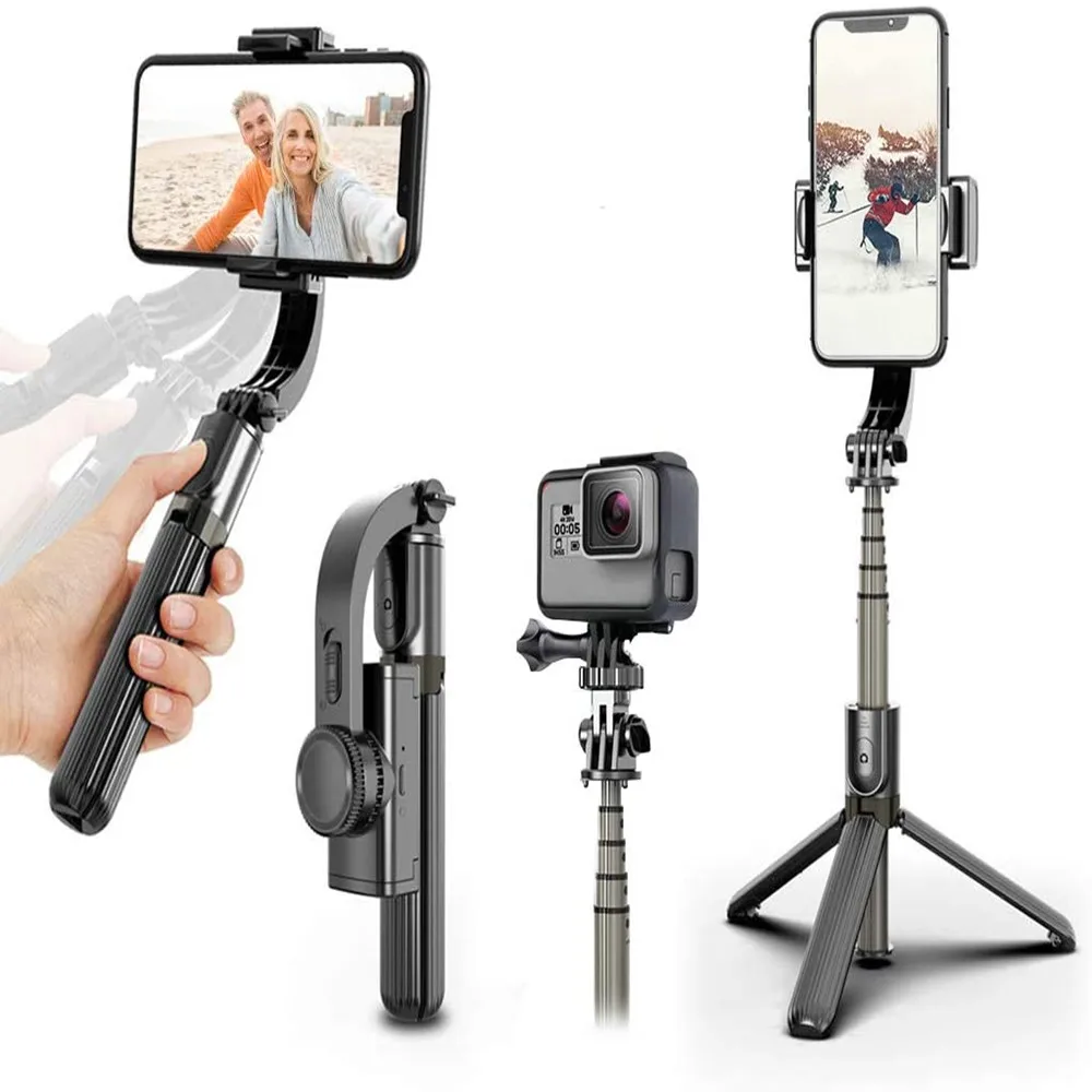 

L08 4 In 1 Selfie Stick Tripod Stabilizer Wireless Bluetooth Selfiestick Phone Selfie Stand for Iphone Action Cameras Self Stick