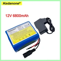 12v 6800mah 18650 li ion rechargeable batteries with bms lithium battery packs protection board 12 6v charger for monitoring