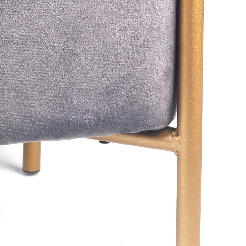 Nordic Винтаж роскошный золотистый железный металлический домашний табурет