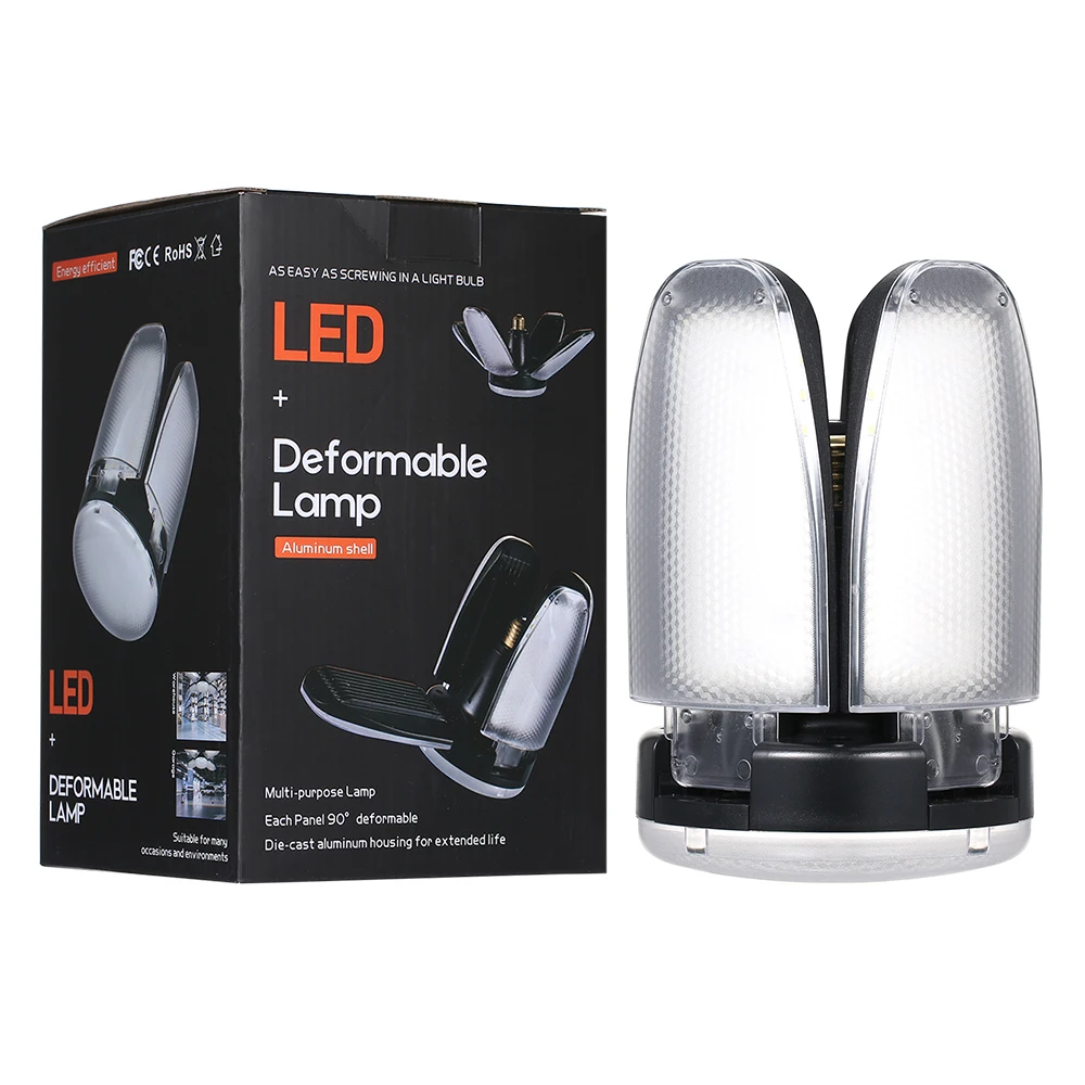 

LED Garage Light E27 Light AC85-265V Deformation Adjustable Angle High Bay Light Industrial LED Garage Light For Garage Workshop