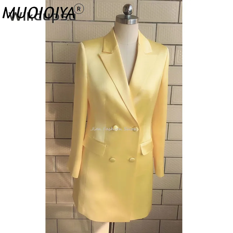 

Женские Длинные блейзеры и куртки, элегантные деловые трендовые весенне-осенние Роскошные Костюмные куртки для офиса, женское деловое паль...