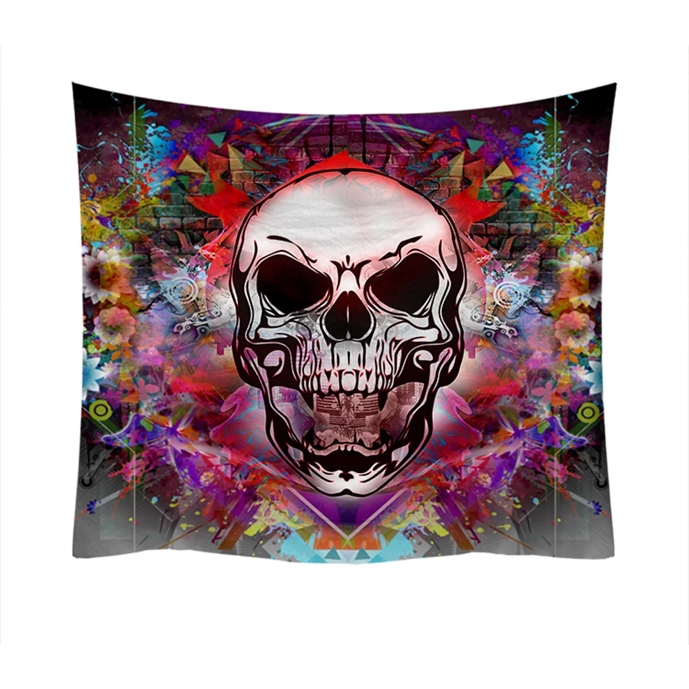 Гобелен настенный в богемном стиле с черепом львом луной Ловец снов декоративный