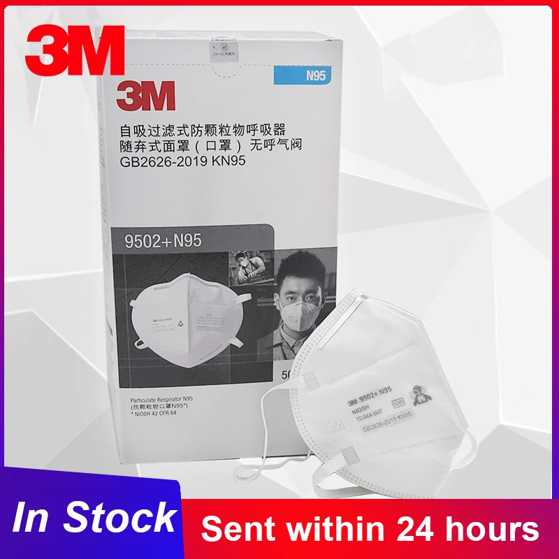 

50Pcs/Box N95 Mask 3M 9502+N95 KN95 FFP2 Reusable Face Masks Respirator Filter Headband Safety Original 3M FPP2 Mascarillas