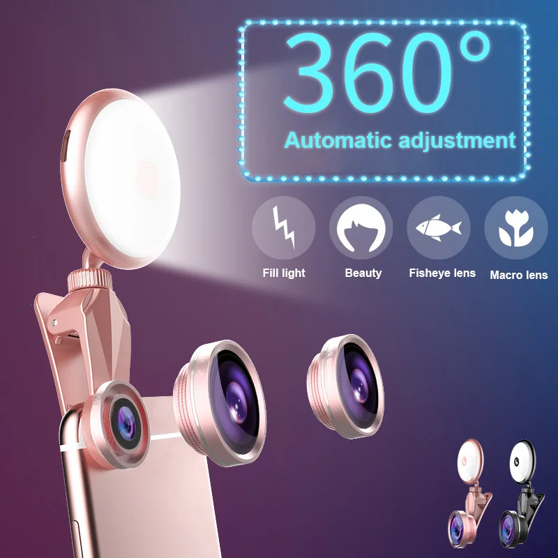 1 шт. селфи кольцо Светильник Зажим заполняющий светильник светодиодный с