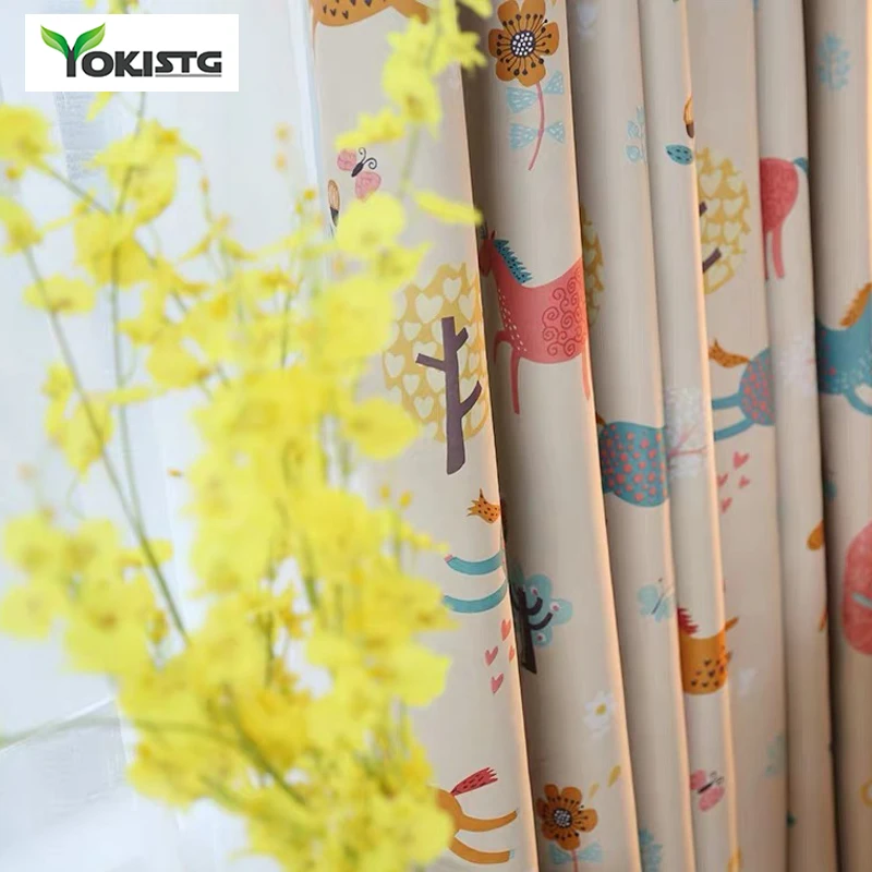 YokiSTG затемненные шторы с рисунком для гостиной спальни детской комнаты детей