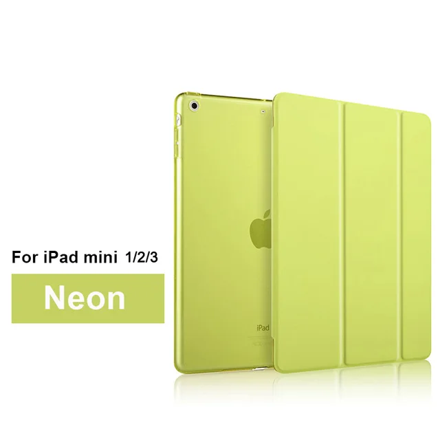 Green for mini 1 2 3 Роскошный ультра тонкий PU кожаный флип-Стенд противоударный чехол для Apple Ipad Mini 1 2 3 4 Чехлы для I Pad Ipadmini Cuero Fundas - Цвет: Green for mini 1 2 3