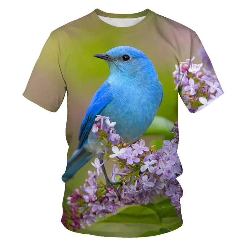 

2021 Fashion Loose Animal Bird Men's T-shirts Funny Parrot 3d Print Casual T-shirt Summer Breathable Elastic Oversized T Shirt