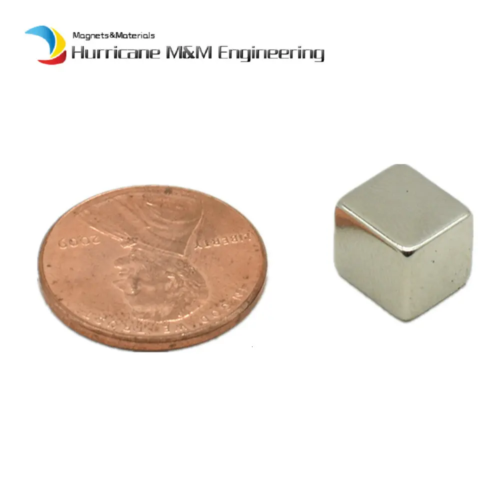 NdFeB кубики 9x8x8 мм маленький магнит супер сильный Неодимовый Постоянный N35AH Магниты редкоземельные магниты 100 шт