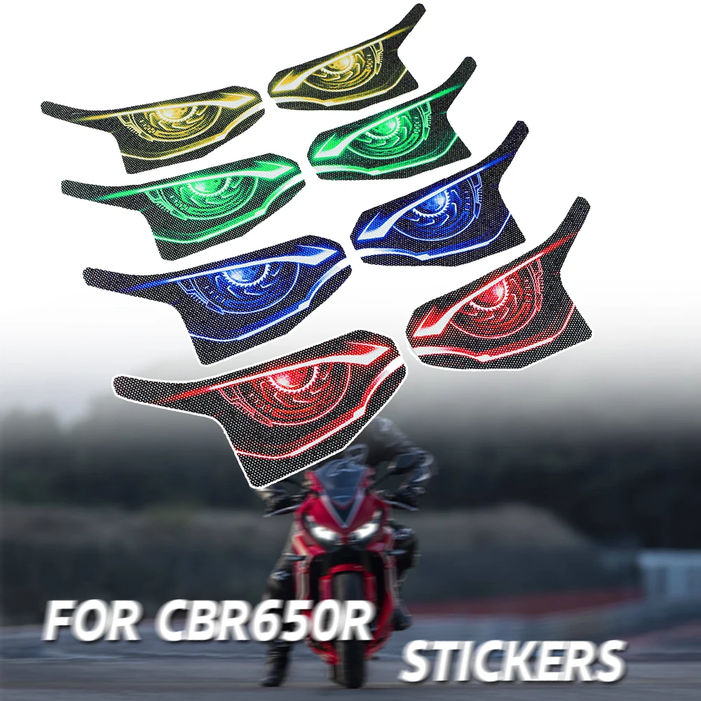 

For HONDA CBR650R CBR 650R 2019 2020 Motorcycle Headlight Decals Sticker Head Light Lamp Guard Pegatinas 3D Front Fairing