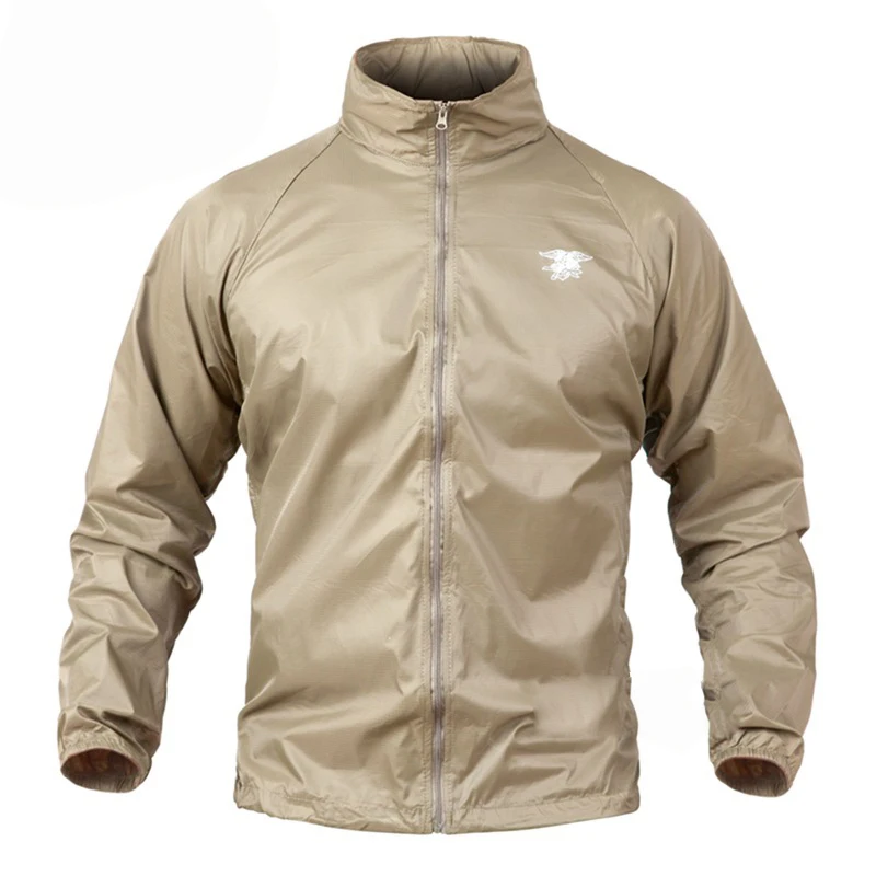 Тактическая куртка с дизайном морских котиков легкий камуфляжная Для мужчин