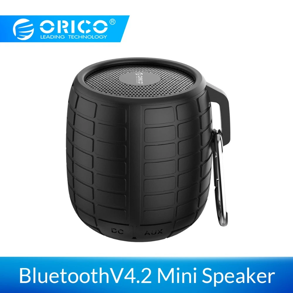 ORICO Портативный беспроводной Bluetooth V4.2 открытый мини-динамик Hifi стерео Бас алюминиевый ударопрочный IPX5 Водонепроницаемый динамик