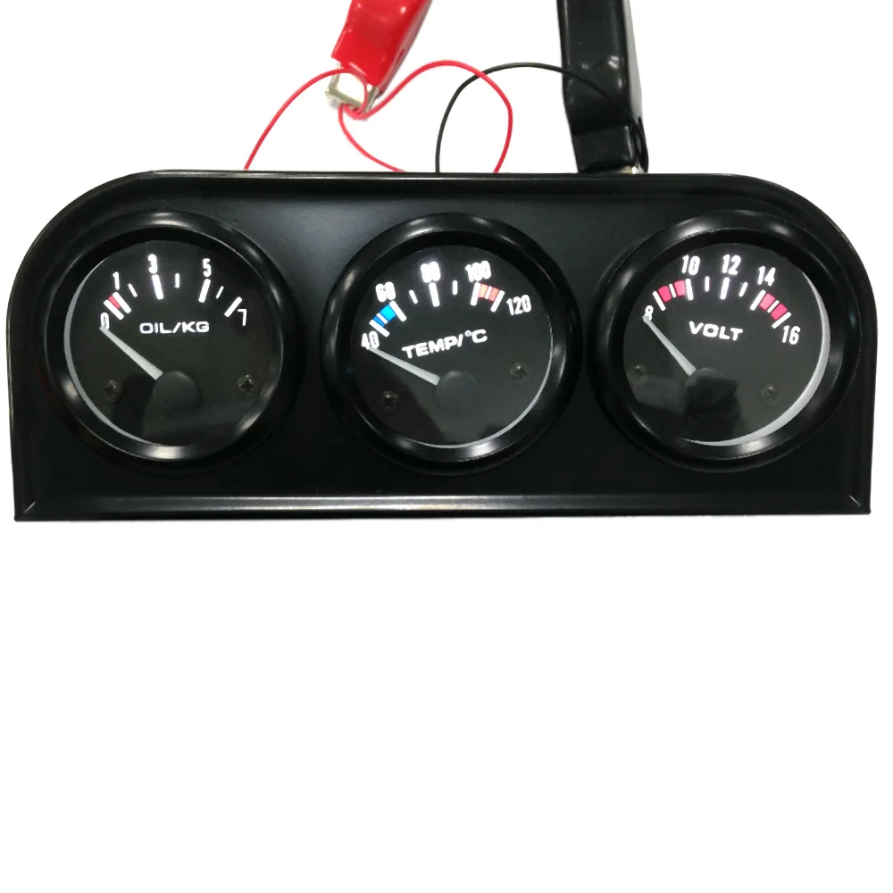 Автомобильный стиль 52 мм электронный тройной манометр комплект давления масла
