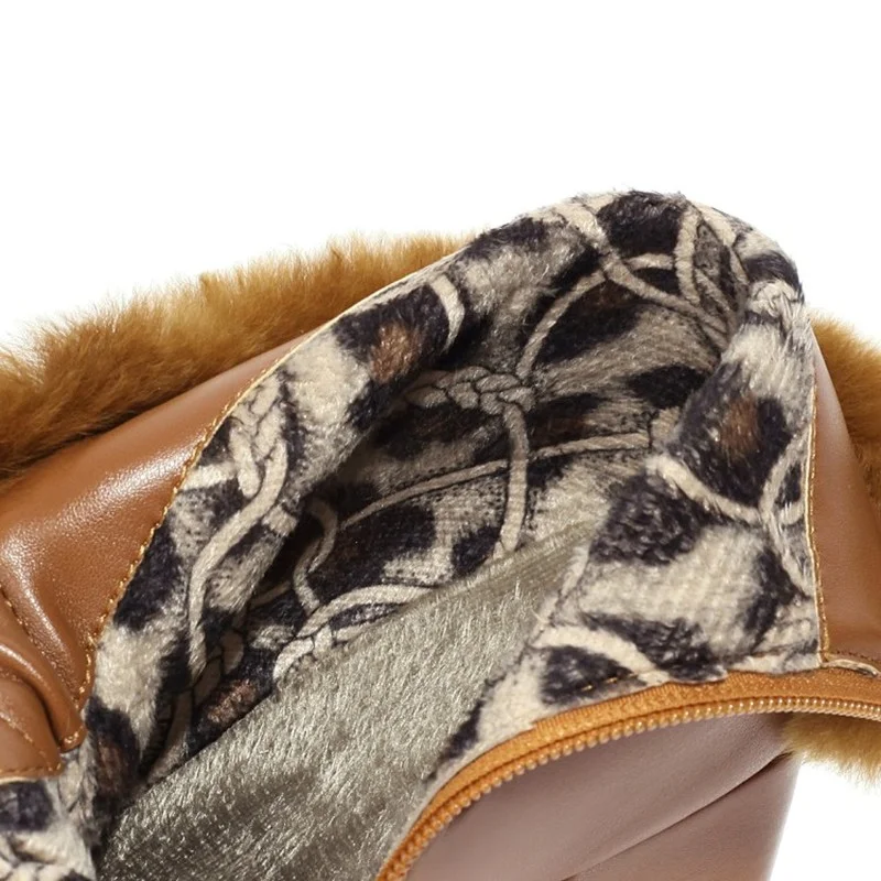 FXYCMMCQ Women's Warm Boots Winter Burst Short Boots Europe and The United States Fashion-8301