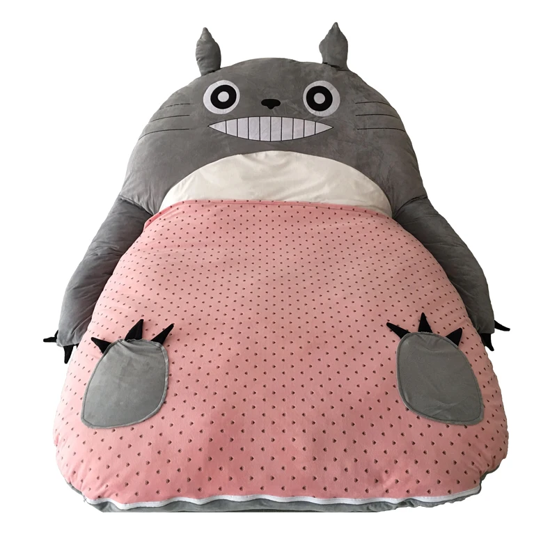 Последние дешевые 0,8*1,2 м Мой сосед Тоторо татами спальная кровать Beanbag диван для ребенка теплый мультфильм Тоторо спальный мешок матрас - Цвет: 0.8X1.2m pink