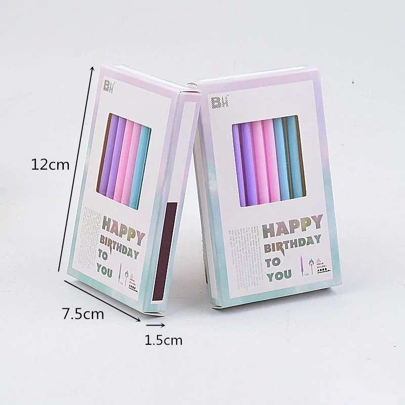 

10 шт., декоративные свечи для торта, металлические