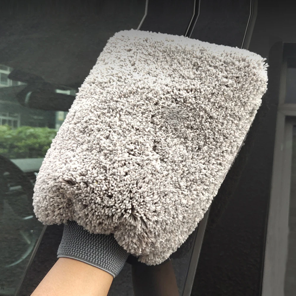 

1Pc Double-sided Water Resistant Dust Removal Car Glove Washing Cleaning Tool