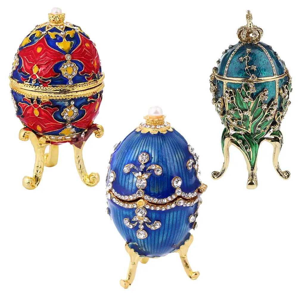 3 шт. роскошный Faberge пасхальные яйца российский Королевский чехол для ног