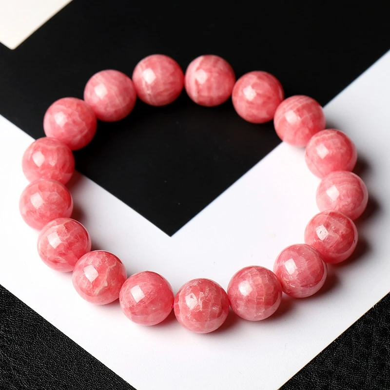 

Natural Red Rhodochrosite Round Beads Bracelet Woman Rose Rhodochrosite Argentina Gemstone 6mm 7mm 8mm 9mm Fashion AAAAAA