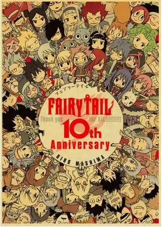 Больше стилей японского аниме Сказочный хвост художественная пленка печать