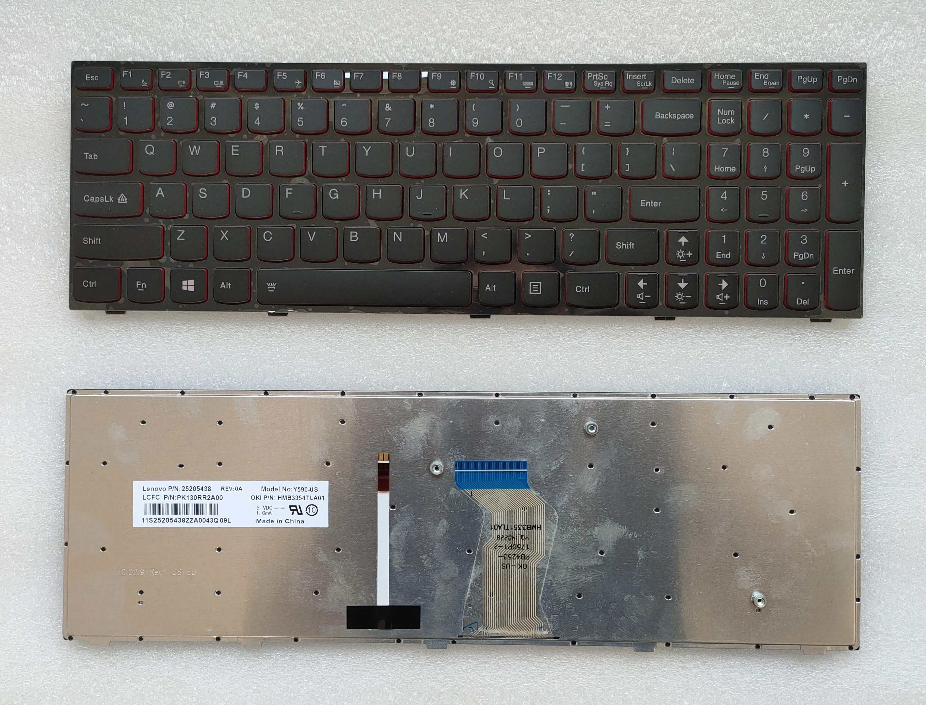 Новая клавиатура для ноутбука Lenovo Y590 Y500 Y510P с подсветкой 25205438 PK130RR2A00 | Компьютеры и