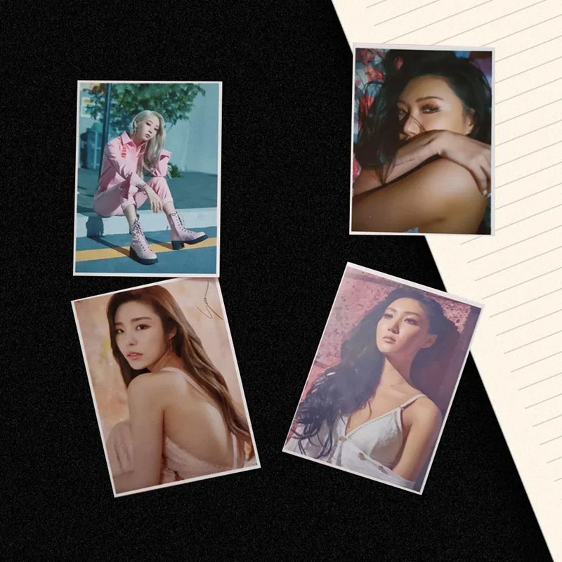 

16Pcs/set Kpop MAMAMOO Album Reality In BLACK Self Made Paper Lomo Card Poster Photocard Photo Card Set Fans Gift Collection